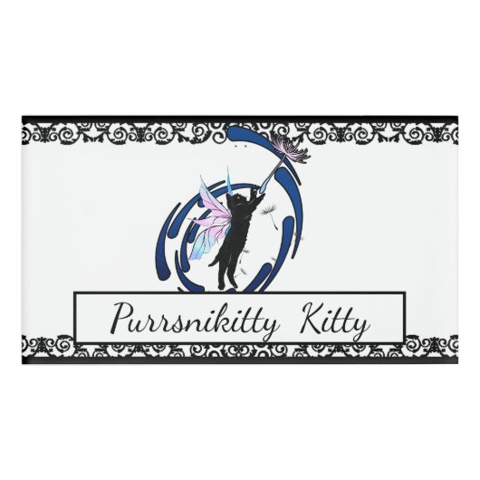 Badge D'identification Dandelion de chat cosmique (Devant)