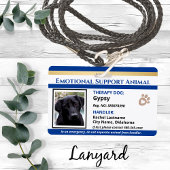 Badge d'identification d'animal de soutien émotion