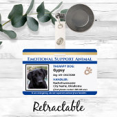 Badge d'identification d'animal de soutien émotion