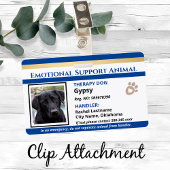 Badge d'identification d'animal de soutien émotion