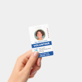 Badge d'identification de bénévole avec nom, titre (Manuel / portable)
