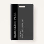 Badge d'identification de carte d'identité du pers (Dos)