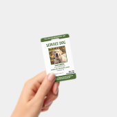 Badge d'identification de chien d'assistance vert (Manuel / portable)