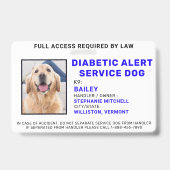 Badge d'identification de chien de service d'alert (Avant)