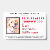 Badge d'identification de chien de service d'alert (Avant)