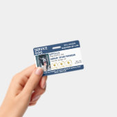 Badge d'identification de chien de service Navy Wh (Manuel / portable)