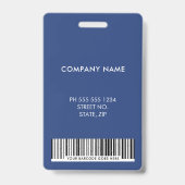 Badge d'identification de code-barres de logo d'em (Arrière)