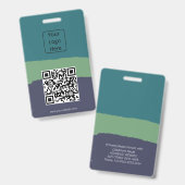 Badge d'identification de code QR et de logo à cou (Avant & arrière)