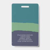 Badge d'identification de code QR et de logo à cou (Arrière)