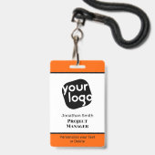 Badge d'identification de conférence personnali (Avant avec lanière)