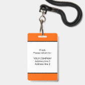 Badge d'identification de conférence personnali (Arrière avec lanière)