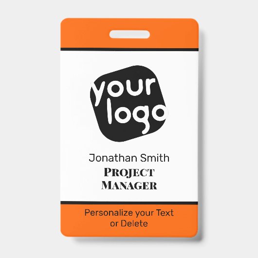 Badge d'identification de conférence personnali (Avant)