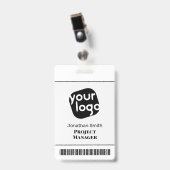 Badge d'identification de conférence personnali (Avant avec clip)