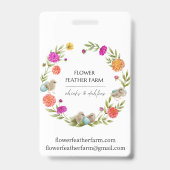 Badge d'identification de Dahlia à détacher (Arrière)