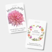 Badge d'identification de Dahlia de la Folie de My (Avant & arrière)
