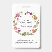 Badge d'identification de Dahlia de la Folie de My (Arrière)