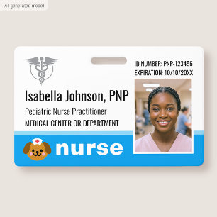 Badge d'identification de infirmière Photo Logo Ch
