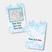 Badge d'identification de la photo bleue (Recto et verso)