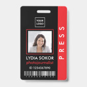 Badge d'identification de la presse moderne (Avant)