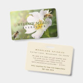 Badge d'identification de l'abeille avec fleur Ros (Avant & arrière)