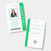 Badge d'identification de l'agent de signature de  (Avant & arrière)