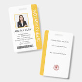 Badge d'identification de l'agent de signature de  (Avant & arrière)