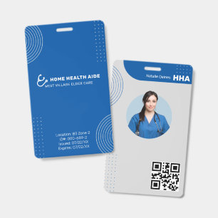 Badge d'identification de l'aide à domicile avec c
