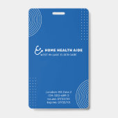 Badge d'identification de l'aide à domicile avec c (Avant)