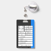 Badge d'identification de l'employé (Arrière avec rétractable)