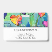 🧡 Badge d'identification de l'employé aquarelle n (Arrière)