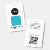 Badge d'identification de l'employé avec logo pers (Avant & arrière)