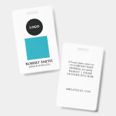 Badge d'identification de l'employé avec logo pers (Avant & arrière)