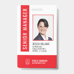 Badge d'identification de l'employé du personnel a