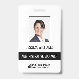 Badge d'identification de l'employé du personnel d