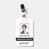 Badge d'identification de l'employé du personnel d (Face avec clip)