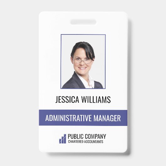 Badge d'identification de l'employé du personnel d (Face)