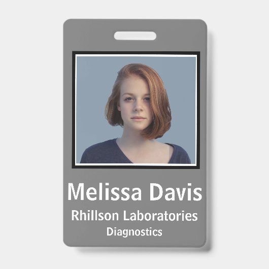 Badge d'identification de l'employé en design vert (Avant)