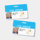 Badge d'identification de l'employé Entreprise- Co (Avant & arrière)