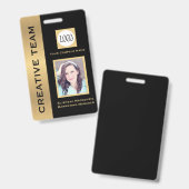 Badge d'identification de l'employé exécutif créat (Avant & arrière)
