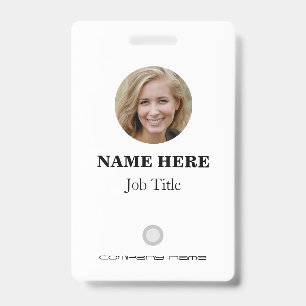 Badge d'identification de l'employé personnalisé a
