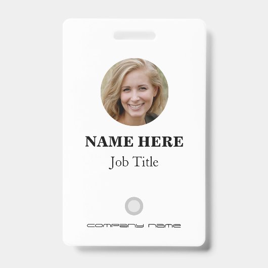 Badge d'identification de l'employé personnalisé a (Avant)
