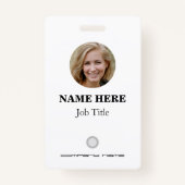 Badge d'identification de l'employé personnalisé a (Devant)