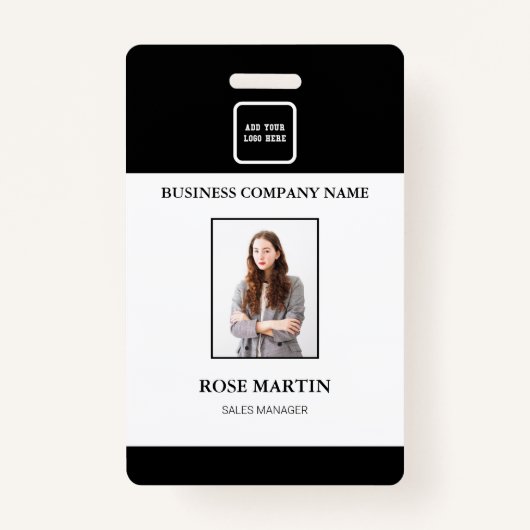 Badge d'identification de l'employé photo Customis (Devant)