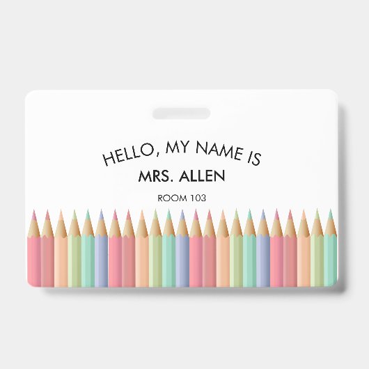 Badge d'identification de l'enseignant (Avant)