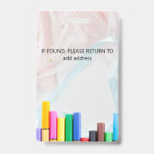 badge d'identification de l'enseignant (Arrière)