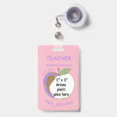 badge d'identification de l'enseignant de l'école  (Avant avec rétractable)