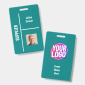 Badge d'identification de l'événement pour les fou (Avant & arrière)