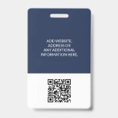 Badge d'identification de l'hôpital de la clinique (Arrière)