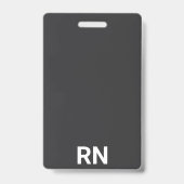Badge d'identification de l'infirmière autorisée R (Arrière)