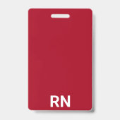 Badge d'identification de l'infirmière autorisée R (Arrière)